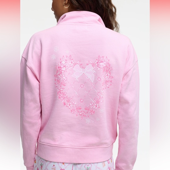Roller Rabbit Sugarplum Lattice Half Zip Sweatshirt - Picture 4 of 4